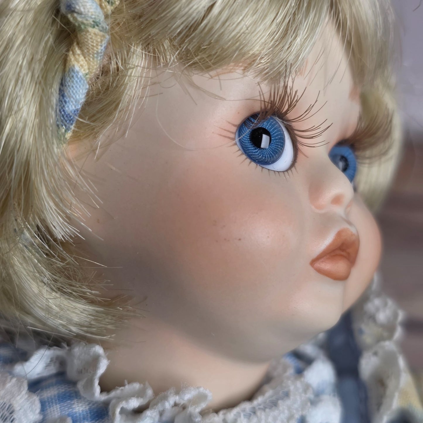 Franklin Heirloom Porcelain Doll By Maryse Nicole In Floral Dress