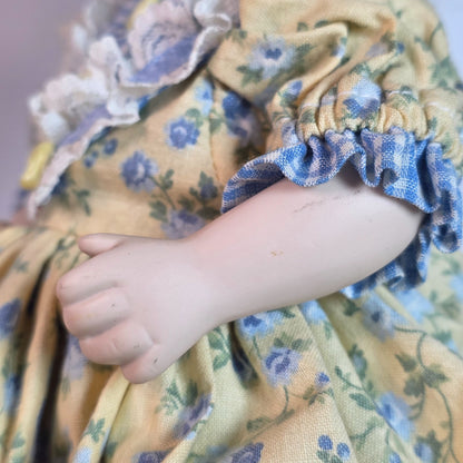 Franklin Heirloom Porcelain Doll By Maryse Nicole In Floral Dress