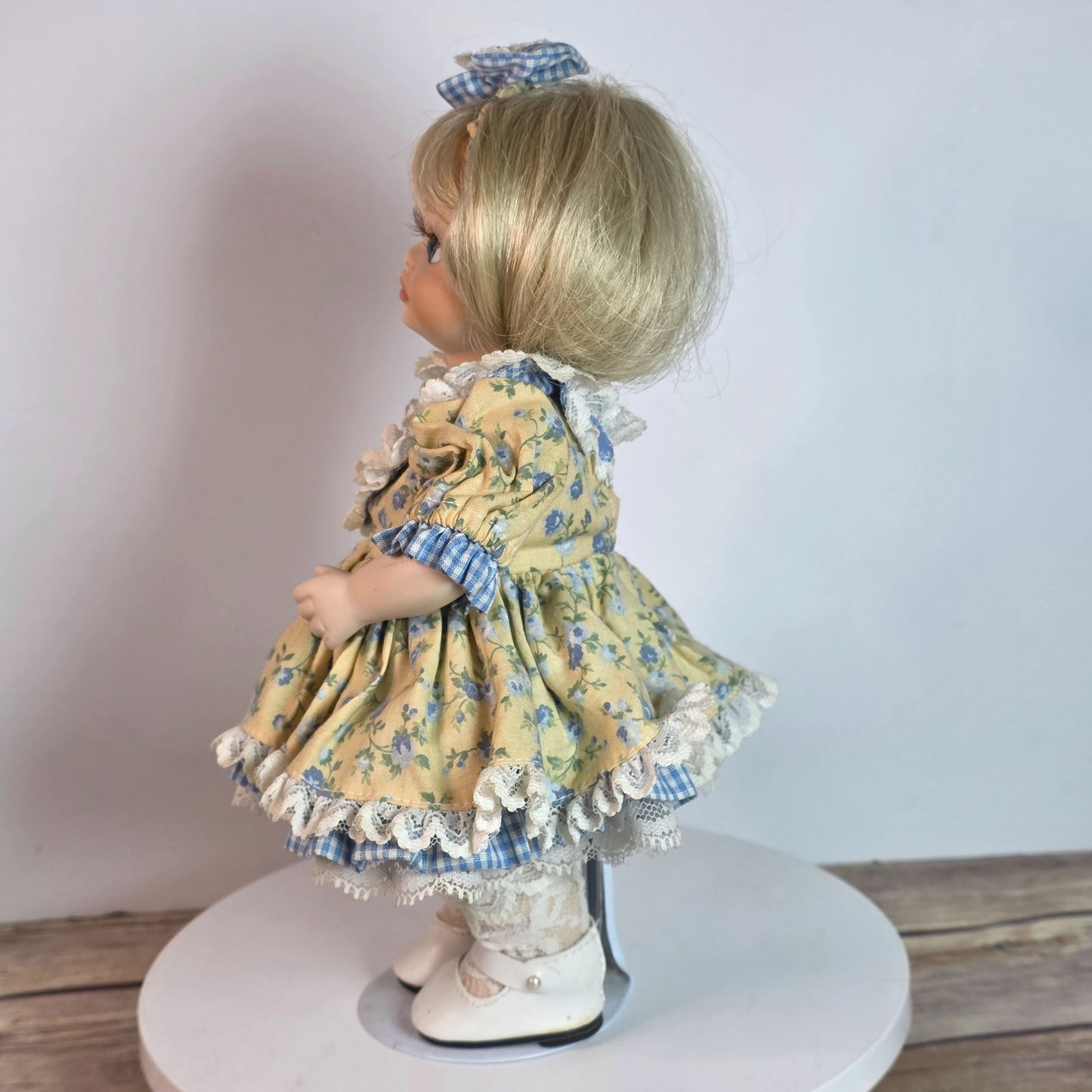 Franklin Heirloom Porcelain Doll By Maryse Nicole In Floral Dress