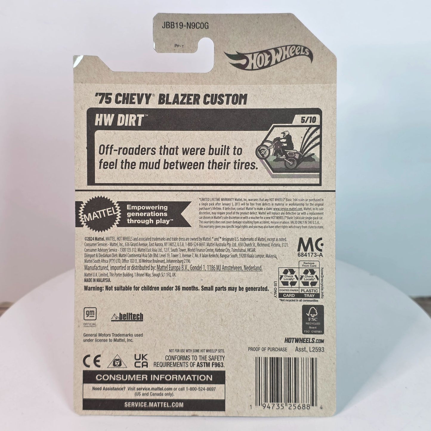 Hot Wheels 75 Chevy Blazer Custom Die-Cast Car 115/250