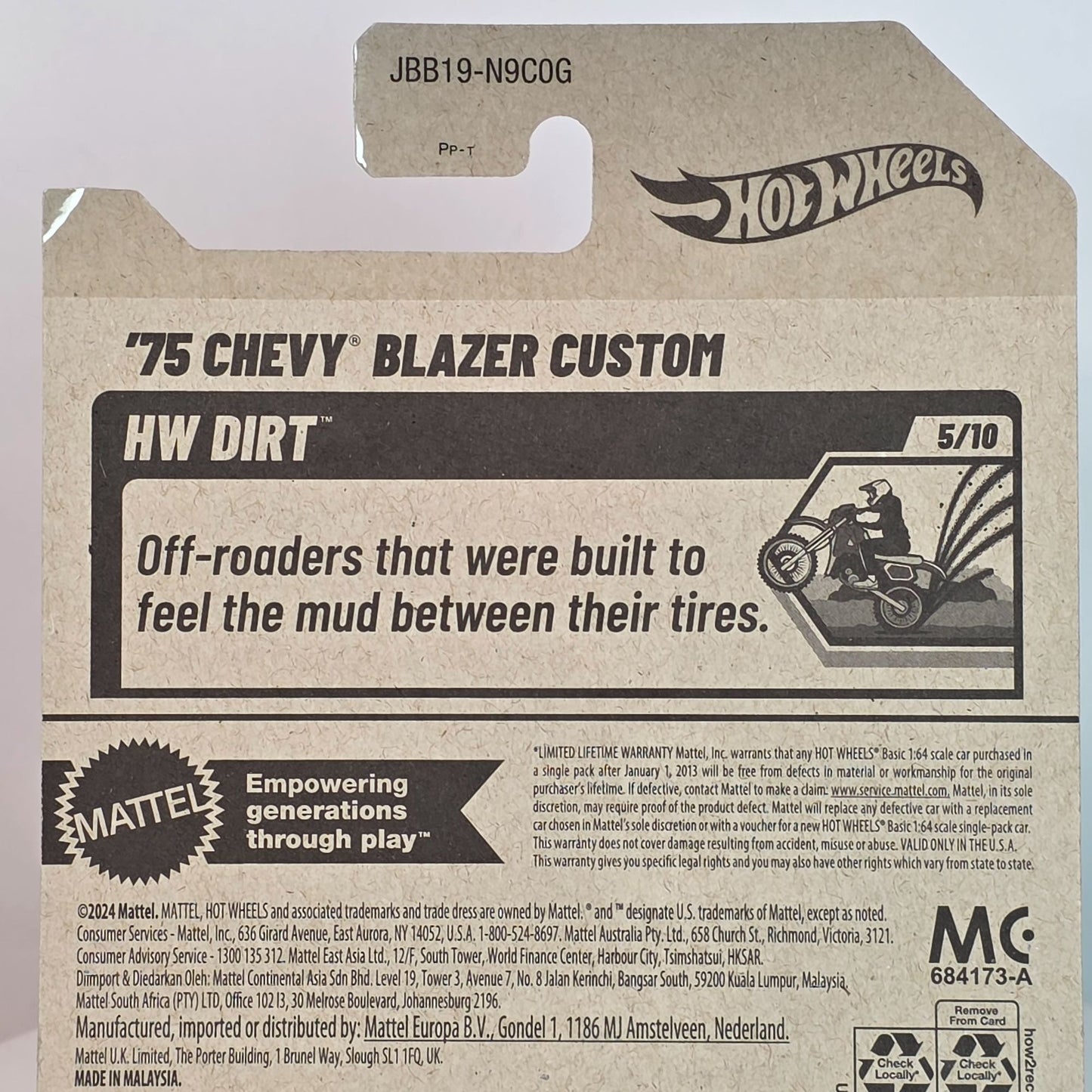 Hot Wheels 75 Chevy Blazer Custom Die-Cast Car 115/250