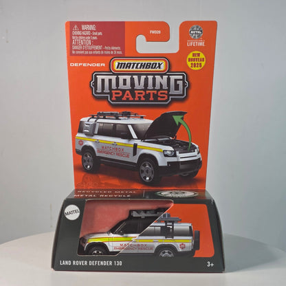 Matchbox Moving Parts Land Rover Defender 110 Police New MOC