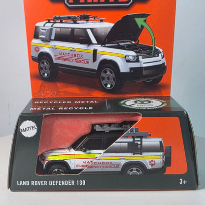Matchbox Moving Parts Land Rover Defender 110 Police New MOC
