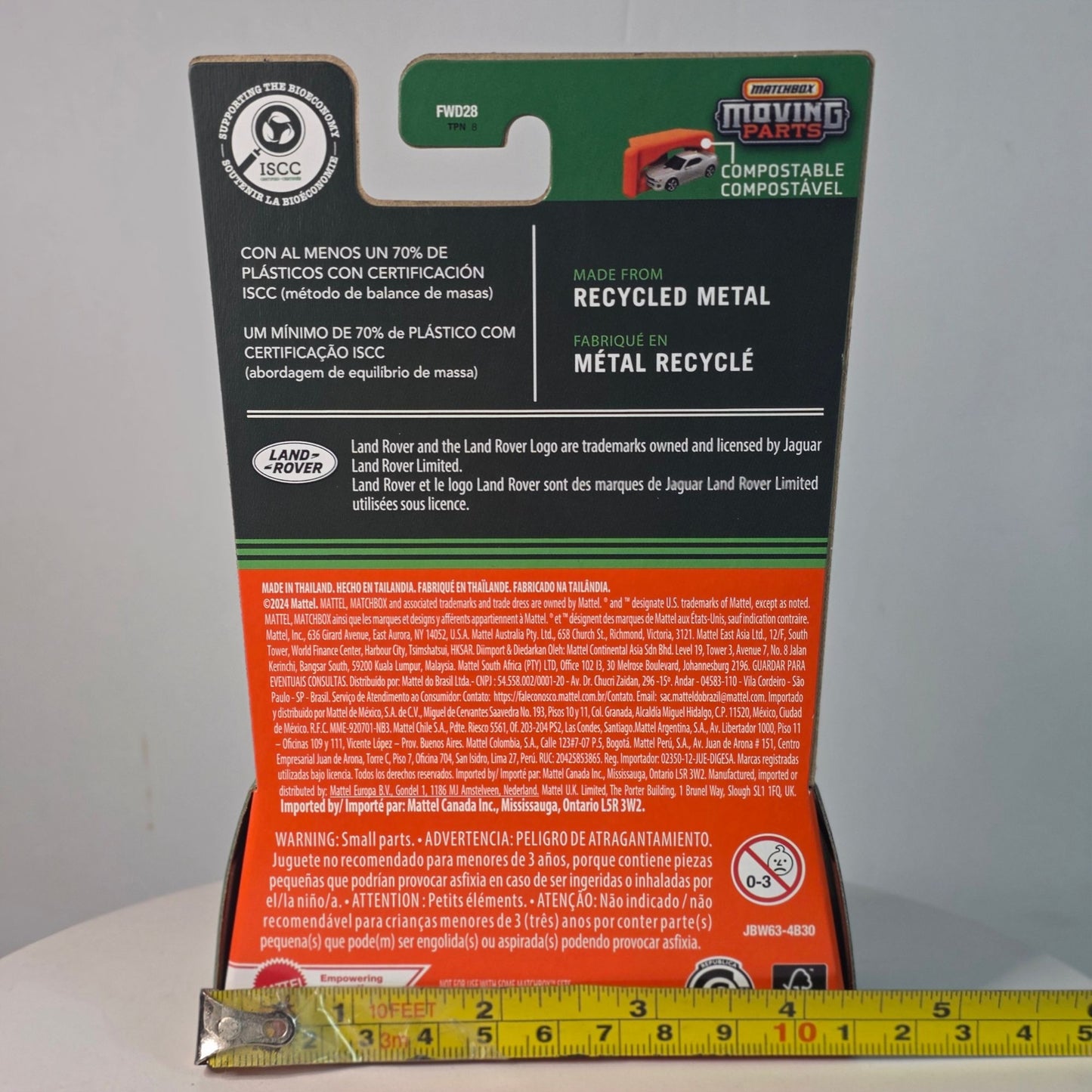 Matchbox Moving Parts Land Rover Defender 110 Police New MOC