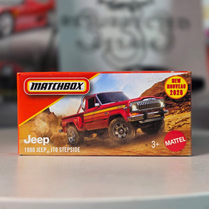 Matchbox 2026 1980 Jeep J10 Stepside Honcho Red 34/125 PowerGrab NIB