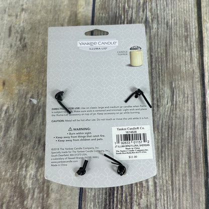 Yankee Candle Illuma-Lid Candle Topper Bronze Floral Sheridan Pattern