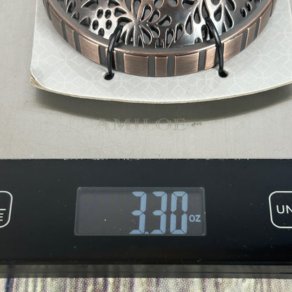 Yankee Candle Illuma-Lid Candle Topper Bronze Floral Sheridan Pattern