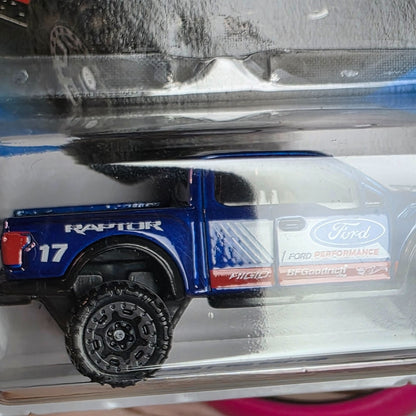 Hot Wheels 17 Ford F-150 Raptor Die-Cast Truck HW Dirt Series Blue/White