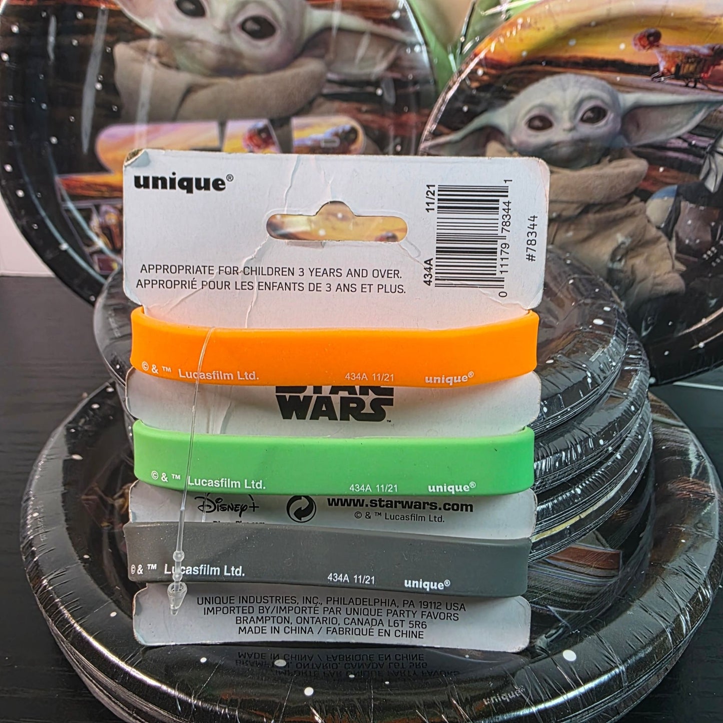 Baby Yoda Party Supplies Lot Plates Headbands Bracelets Mandalorian New