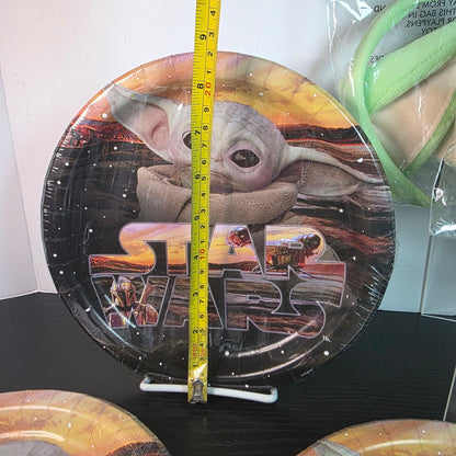 Baby Yoda Party Supplies Lot Plates Headbands Bracelets Mandalorian New