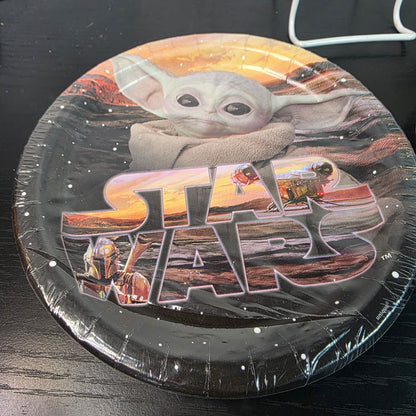 Baby Yoda Party Supplies Lot Plates Headbands Bracelets Mandalorian New