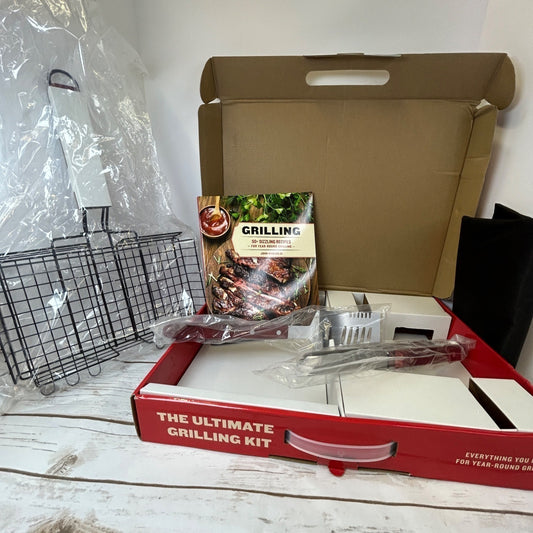 Grilling Kit With Tools Basket & 50 Recipes