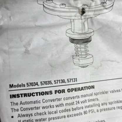 Automatic Brass Valve Converter 3/4 Inch Orbit