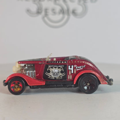 Hot Wheels 1996 BoneRipper Capt Willmott Eagle Squadron Red Loose
