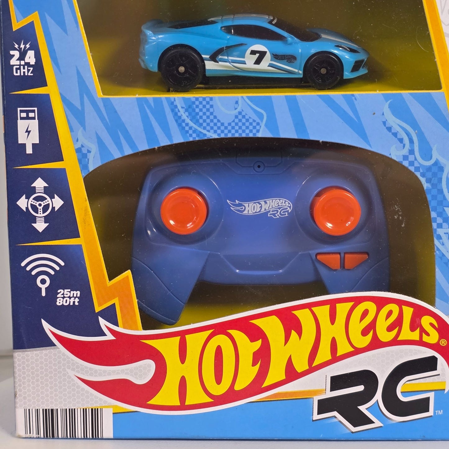 Hot Wheels RC Chevrolet Corvette Blue Remote Control Car 5+