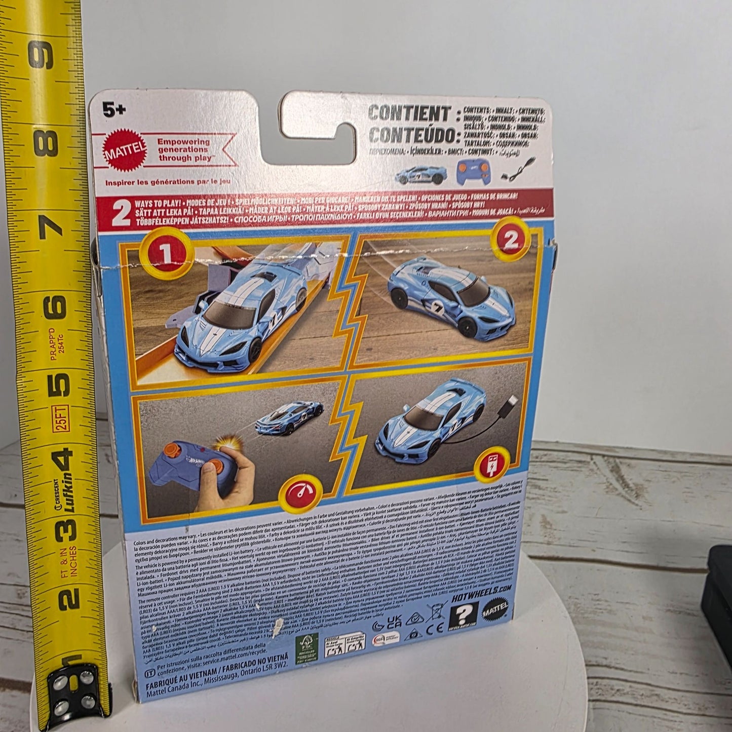 Hot Wheels RC Chevrolet Corvette Blue Remote Control Car 5+