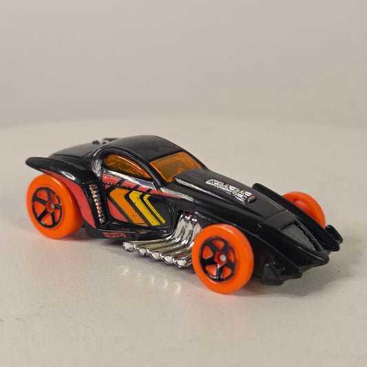 2015 Hot Wheels BURL-ESQUE Black Orange Diecast 1:64 Car Track Builder Unlimited