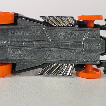 2015 Hot Wheels BURL-ESQUE Black Orange Diecast 1:64 Car Track Builder Unlimited
