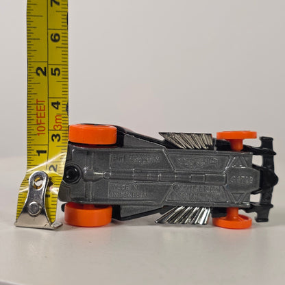 2015 Hot Wheels BURL-ESQUE Black Orange Diecast 1:64 Car Track Builder Unlimited