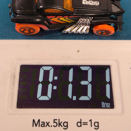 2015 Hot Wheels BURL-ESQUE Black Orange Diecast 1:64 Car Track Builder Unlimited